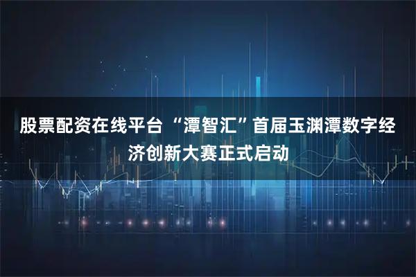 股票配资在线平台 “潭智汇”首届玉渊潭数字经济创新大赛正式启动