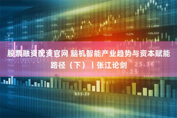 股票融资配资官网 脑机智能产业趋势与资本赋能路径（下）丨张江论剑